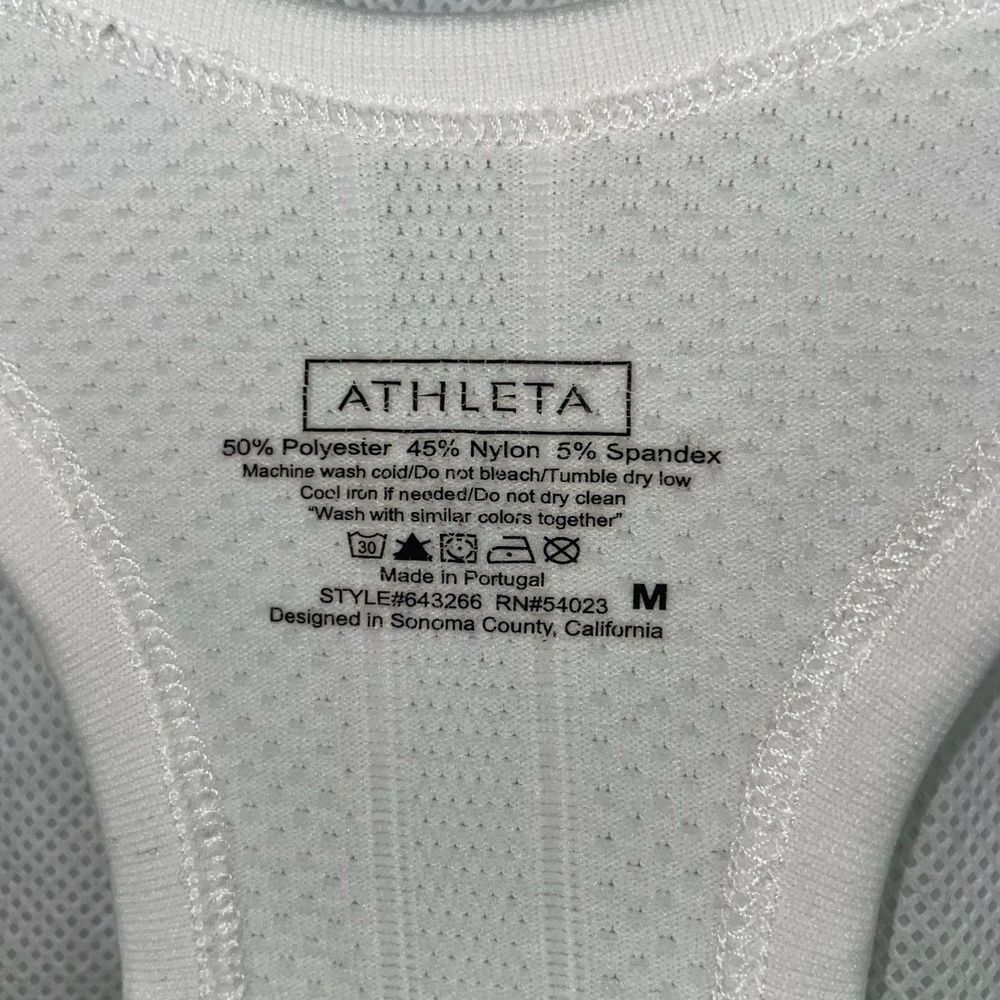 Athleta white workout tank top size M - Picture 3 of 3